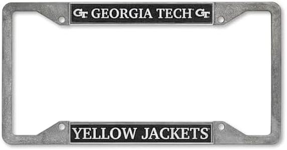 Rico Industries NCAA Georgia Tech Yellow Jackets - GT Pewter License Plate Frame 12" x 6"