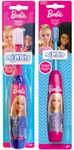 Barbie Battery Powered Toothbrush with Protection Cap - Soft Vibrating Head System and Comfortable Handle for Kids 4+ Years, Includes 1 AA Battery