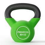 PROIRON kettlebell 6kg, Cast Iron Neoprene Coated 6kg Weights Lifting Strength Training Home Gym Exercise