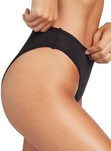 NEGATIVE Underwear – French Cut Cotton Underwear for Women – French Cut Brief – Soft, Stretchy and Cheeky - 3 Pack - Black - XS-S