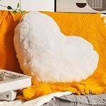 YRXRUS Heart Pillow, White Heart Pi