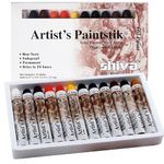 Jack Richeson 121502 Shiva Oil Paintstik, Professional Colors, Set of 12