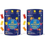 Carbamide Forte Multivitamin for Kids & Adults with Superfoods | Multivitamin Gummies for Kids Packed with 20 Nutrients | 60 Gummy Bear (Pack of 2)