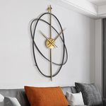 Craft2lance Metal Wall Clock Decor Art Sculpture for Home Office Living Room Bedroom Restaurant Cafe (24 Inches/ 60 Cms)