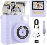 FKATEEN Kids Camera Instant Print, Christmas Birthday Gifts Girls Boys Aged 3-12, HD Digital Video Cameras Toddler, Instant Cameras for 3 4 5 6 7 8 9 10 Year Old Girls Boys with Print Paper
