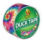 Duck Brand 283268 Printed Duct Tape, Love Tie Dye, 1.88 Inches x 10 Yards, Single Roll