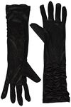 Rubie's Costume Co Black Stretch Satin Elbow Glove Costume, Black, One Size