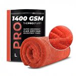 The Pro Stuff® Car Drying Towel - 1400 GSM Microfiber Cloth Super Absorbent | Towel for Car Washing & Detailing | Twisted Loop Microfiber | Dual-Sided, Lint-Free, Scratch-Free (20x32 inches, Large)