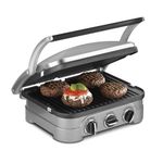 Cuisinart 5-IN-1 Stainless Steel Griddler, Panini Press, Sandwich Maker & More, GR-4NNAS
