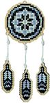 Diamond Art Kit. Creativity kit with Diamond Painting Rhinestones. Dreamcatcher - Grey CSw200