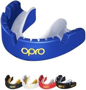 OPRO Gold Level Mouthguard For Braces, Adults Sports Mouth Guard, Featuring Revolutionary Fitting Technology for Boxing, Lacrosse, MMA, Martial Arts, Hockey, and All Contact Sports (Blue)