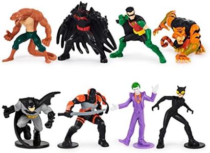 Batman, 2-inch Scale 8-Pack of Collectible Mini Batman Action Figures (Amazon Exclusive), for Kids Aged 3 and up