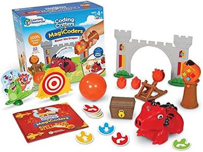 Learning Resources CA Coding Critters MagiCoders: Blazer The Dragon, Interactive STEM Coding Toy, Early Coding Toy for Kids, 22 Piece Set, Ages 4+ Multicolor