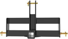 NATSTEEL ATTACHMENTS Tractor Drawbar with Suitcase Weight Brackets Cat 1-3Pt Hitch Drawbar Receiver for Compact Tractor Weights -3 Point Quick Hitch Cat 1 Compatible-Black