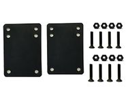 VJ Skateboard Riser Pads 14mm Black w/Skateboard Screws Hardware BK 1" 1.25" 1.5" 1.75" 2" (1.75" Black Screws)