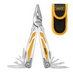 INGCO Foldable 15-in-1 Multi Tools, Foldable Plier Set, Screwdrivers, Cutter, Multi-function Tool for Camping Repairing