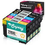 Sepeey Remanufactured Ink Cartridge Replacement for Epson 220 220XL 220 XL T220, Use with Epson WF-2760 WF-2750 WF-2630 WF-2650 WF-2660 Expression Home XP-420 XP-320 XP-424 Printer, 5 Packs