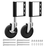 Spring Loaded Gate Caster 4-Inch,Heavy Duty Spring Loaded Gate Wheel,Gate Wheels for Wooden Gate,Metal Tube Gate,Fence,2 Pack