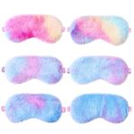 Heyu-Lotus 6 PCS Kids Eye Masks for Sleeping, Plush Kids Sleep Mask, Soft Blindfold Eye Covers Eye Mask for Women Girls Kids