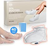 LivaClean Premium Heated Booties (1 Pair) & 40 PCS Plastic Liner/Covers - Foot Warmers for Spa Treatments, Warming Booties, Dual Temperature Settings, Feet Warming Booties, Foot Heating Pad.