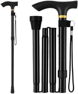 Walking Stick - Folding Walking Sticks for Women & Men, Lightweight Collapsible Walking Stick, Ideal for Arthritis, Heavy Duty, Adjustable Foldable Walking Sticks for Ladies & Travel Use
