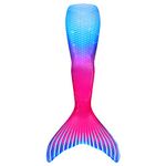 Fin Fun Limited Edition Wear-Resistant Mermaid Tail for Swimming, Kids and Adults, NO Monofin, for Girls and Boys, Maui Splash, Youth 6