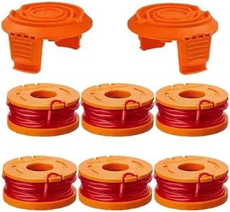 WA0010 Replacement Trimmer Line for Select Electric String Trimmers,Trimmer Spool Line for Worx,0.065 Edger Spool for Worx Trimmer Spools Weed Eater String,Weed Wacker Spool Parts 6Pcs