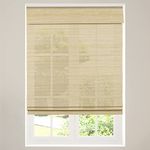 Calyx Interiors Cordless Bamboo Roman Shade-Blind, Light Filtering, 32.5" W x 64" H, Ceylon Natural