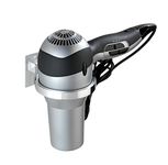 WENKO Turbo-Loc Quadro 23858100 Hair Dryer Holder - No Drilling Required 13 x 7 x 12.5 cm Chrome
