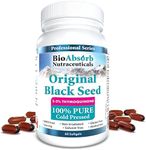 Bio Absorb Black Seed Oil Capsules, Cold Pressed Pure Black Cumin Seed Oil (Nigella Sativa Oil) (60 softgels, 500mg)