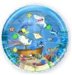 Zebroc Infant Toy Gift Activity Play Mat,Baby Infant Toddlers Inflatable Water Floor Mat Children Growth Activity Tool Tummy Time Baby Water Mat Toy For Newborn Baby Boy Girl Round Mat,Multicolor