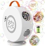 Bubble Machine for Kids Automatic Bubble Blower for Toddlers Rechargeable Battery Operated Portable Bubble Maker for Little Boys Girls Fun Electric Bubble Toy Rotated 90°/360° Party