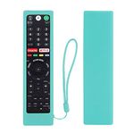 Protective Silicone Remote Case for Sony RMT-TX102U RMF-TX200U RMT-TX200U RMF-TX300U Smart Android TV Voice Remote Controller Washable Skin-Friendly Remote Cover with Loop (Glow in The Dark, Blue)