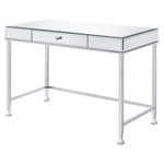 Acme Furniture Canine Writing Desk, Mirrored and Chrome Finish