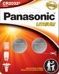 Panasonic CR2032 3.0 Volt Lithium Coin Cell Batteries – 2 Pack