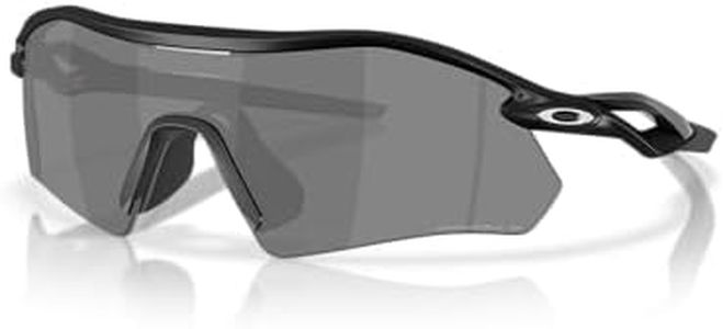 Oakley OO9495D Radar Plate Sunglasses, Matte Black/Prizm Black Polarized, 36 mm
