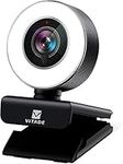 Webcam HD 1080P with Microphone & Ring Light -Vitade 960A USB Pro Computer Web Cam Video Camera for Mac Windows Laptop Gaming Xbox Skype OBS Twitch Youtube Xsplit Stream Video Calling and Recording