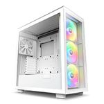 Nzxt Tempered Glass H7 Elite Mid-Tower Computer Case/Gaming Cabinet - White | Support Mini-Itx, Micro-ATX, ATX | Pre-Installed 4 X 140Mm Fans - Cm-H71Ew-02