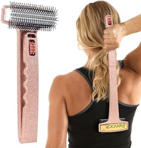 RENOOK Back Scratcher, Curved and Long Handle Shinny Champagne Back Scratchers with Massage Rollers, Pretty Bling Christmas Gift for Women/Girls/Mother.