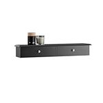 SoBuy Wall Mounted Display Storage Shelf Unit with 2 Drawers FRG43-SCH