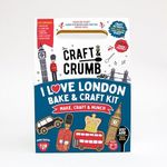 Craft & Crumb I Love London Biscuit Bake and Craft Kit - Baking Gift Set - Biscuit Decorating - Comes With Cookie Mix & Icing Pens - Activites For Kids - Gift Set