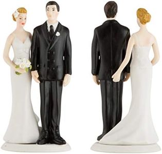 WEDDINGSTAR The Love Pinch Bridal Couple Funny Wedding Porcelain Figurine Cake Topper