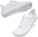 hiitave Womens Water Shoes Quick Dry Barefoot for Swim Diving Surf Aqua Sports Pool Beach Walking Yoga, White, 11