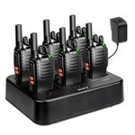 Retevis H777 Walkie Talkies for Adults, Rechargeable 2 Way Radios Long Range (6 Packs) with 6-Way Multi Unit Charger, Flashlight Handheld Two Way Radio for School Business Jobsite Construction