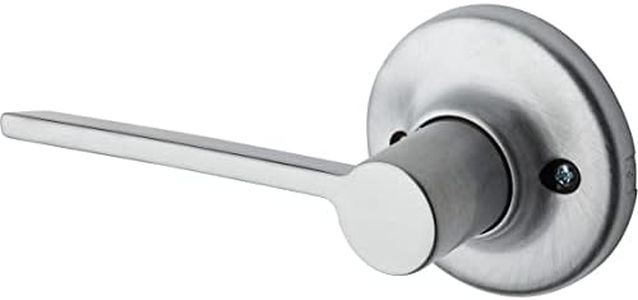 Kwikset Ladera Door Lever Right Handed Half Dummy Door Handle, Round Rose in Satin Nickel
