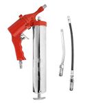 1/4" 400cc Pneumatic Grease Gun Heavy Duty Zinc Pistol-Grip Air Greaser Cartridge Greasing Tool, 2800-5600PSI