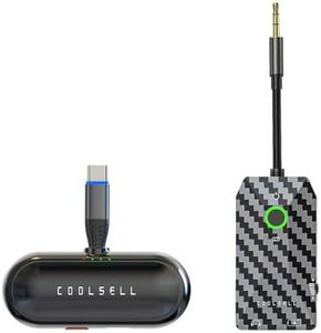 COOLSELL Wireless Audio Interface, USB C Interface for Music Recording and Live Streaming, 24Bit/48kHz Stereo Wireless Audio Transmitter and Receiver Compatible with iPhone, iPad, Mac, Android and PC