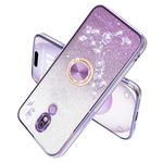 Nouxwerx for LG Stylo 5 Phone Case,for Cute Soft Slim Pink Cover for Girls Women with Ring Stand Strap Lanyard Shockproof Protective Case for LG Stylo 5 Plus/Stylus 5/Stylo 5V/Stylo 5X. (Purple)