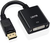 DisplayPort to DVI Adapter, LSVTR DP to DVI Adapter Converter Male to Female Support 1080P Compatible with HDTV, Laptop, PC, Monitor, Projector