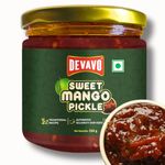 Devavo Sweet Mango Pickle | Authentic Gujarati Gorkeri | Traditional Recipe | Handmade with Love | No Artificial Colour & Flavour (250 g)